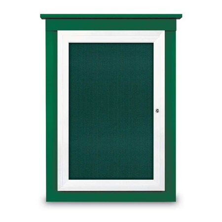 United Visual Products Sliding Glass Enclosed Letterboard, 96"x3 UV9013ACS-GOLD-GREYVL